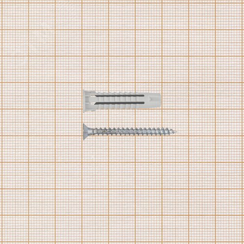 Дюбель универсальный 6х30 нейлон с шурупом с потайной головой 4х35 (10 шт.)  - фото 2