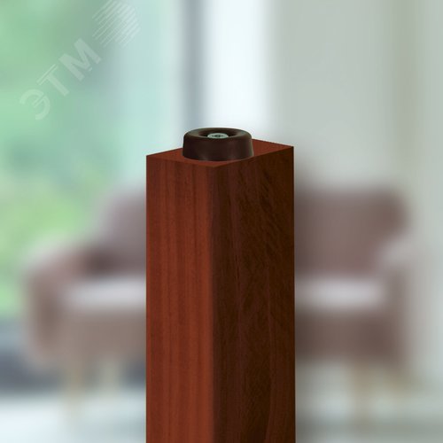 Накладка для мебельных ножек D25мм H7мм пластиковая коричневая (4 шт.) - фото 4