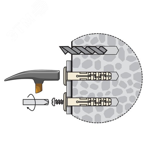 Дюбель распорный 6х40 с широким фланцем нейлон c шурупом 4х40 (20 шт) - фото 6