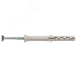 Изображение товара Дюбель распорный 8х80 для сквозного монтажа нейлон с шурупом 5х80 (12 шт) (упак)