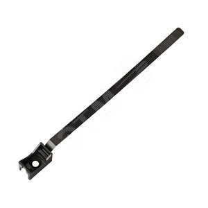 Ремешок-опора для труб и кабеля PRNT 32-60 черный, с шурупом и дюбелем (25шт)
