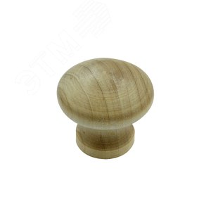 Ручка мебельная деревянная D28 кнопка классика (1 шт.)