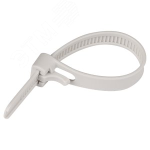 Набор стяжек многоразовых нейлоновых PRM 7,5х200, белая, синяя, оранжевая (15 шт.) - фото 2