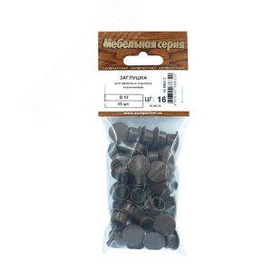 Изображение товара Заглушка для дверных коробок D12 коричневая (45 шт.) (упак)