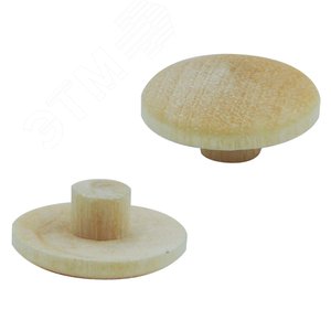 Изображение товара Заглушка на шуруп-стяжку 4 мм береза (16 шт.) (упак)