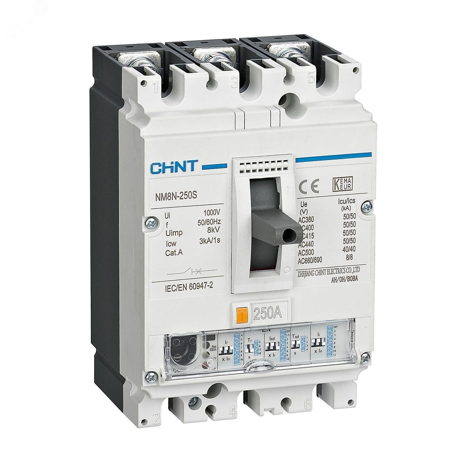 Авт. выкл. NM8N-250S EN 3P 250А 50кА с электр. расцепителем R артикул ...