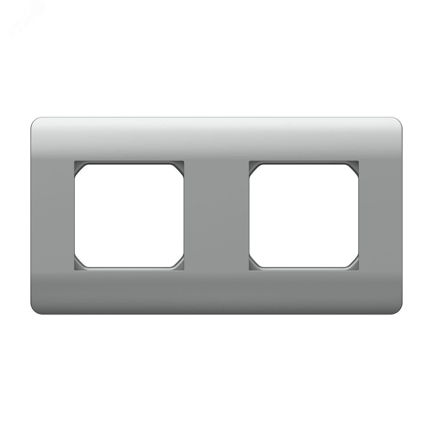 Изображение товара Универсальная рамка для электроустановочных изделий NEW3-E, серебряная