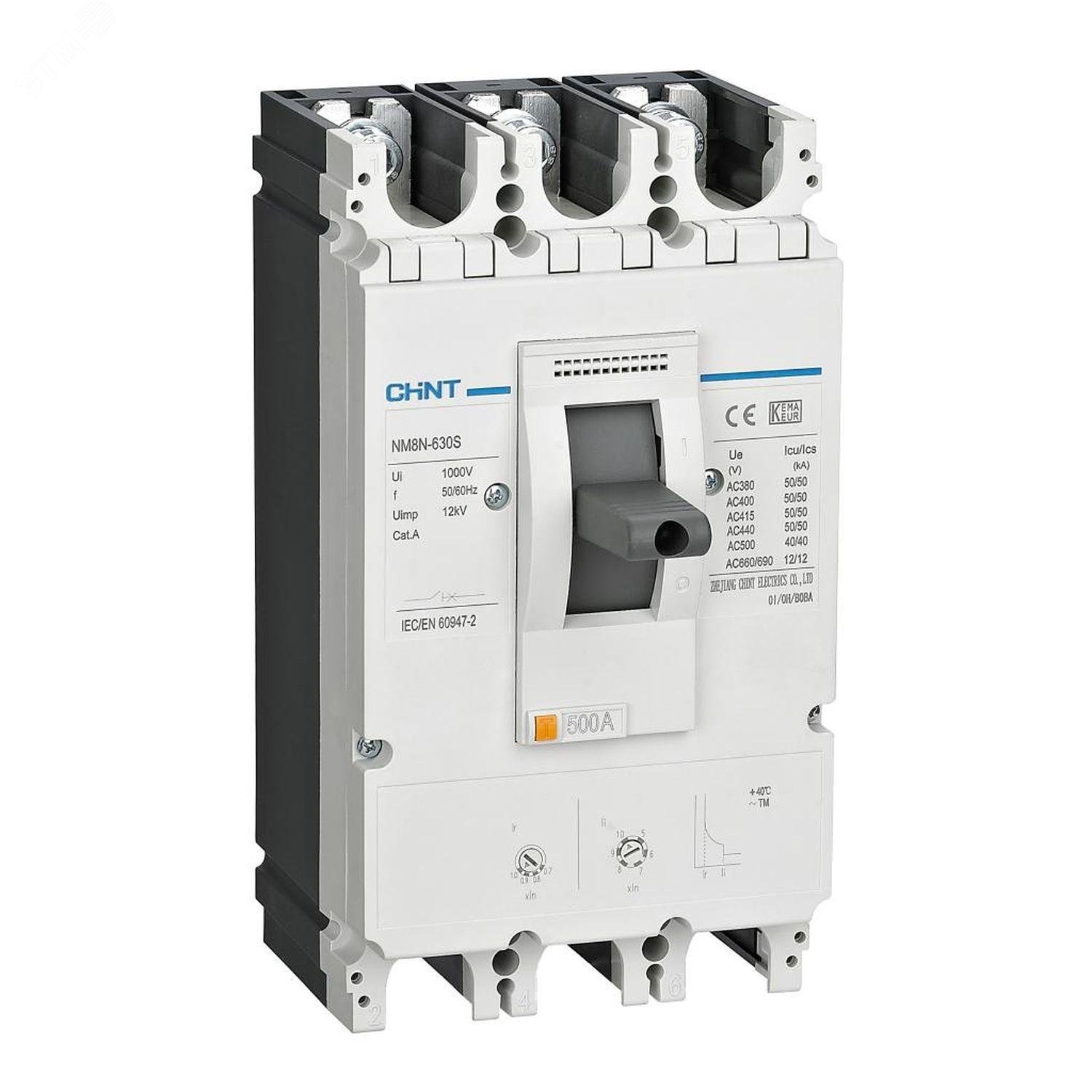 Изображение товара Выключатель автоматический защиты двигателя NM8N-630Q M 250А 70кА 3P (R) (шт)