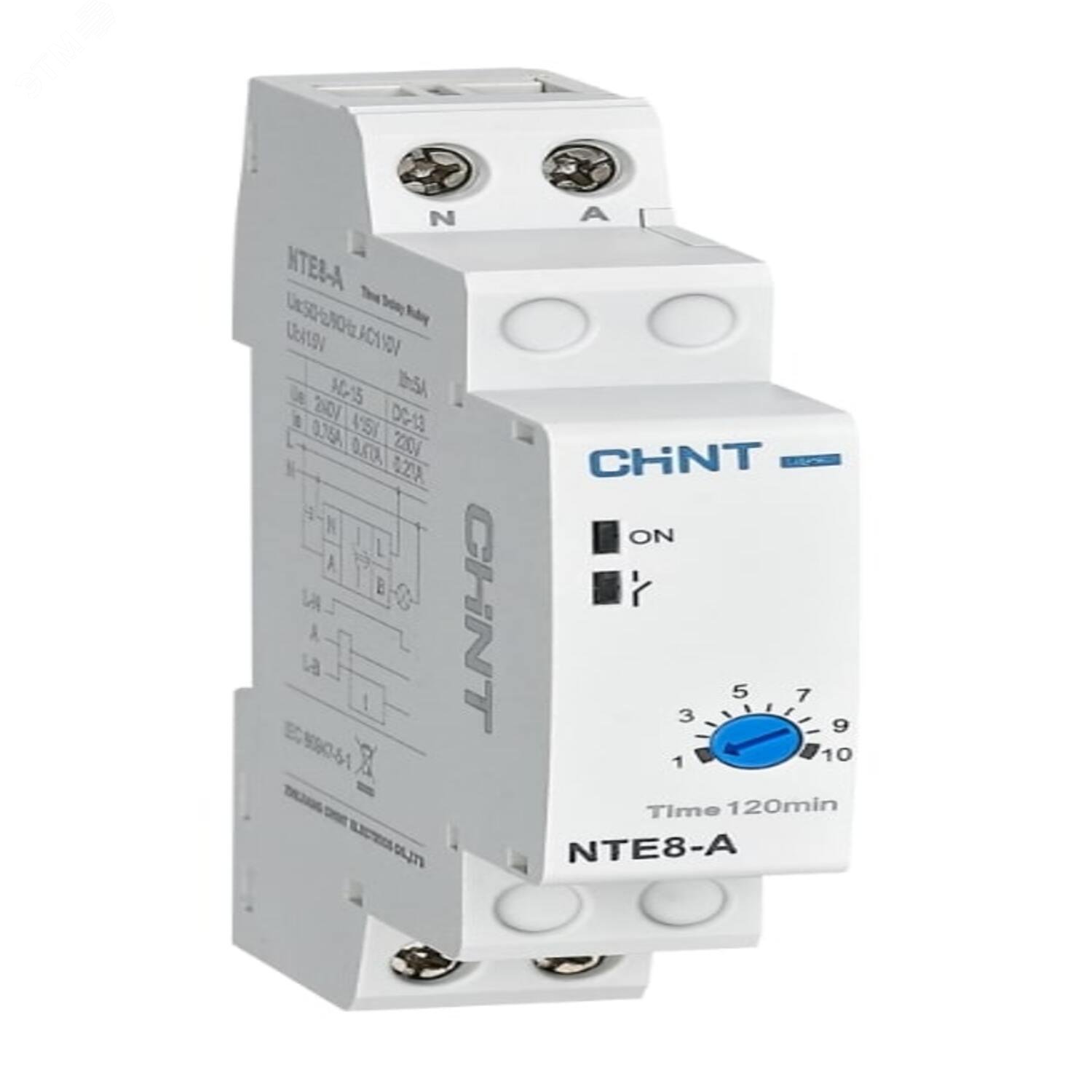 Изображение товара Реле времени NTE8-120А задержка времени выключения 12-120с