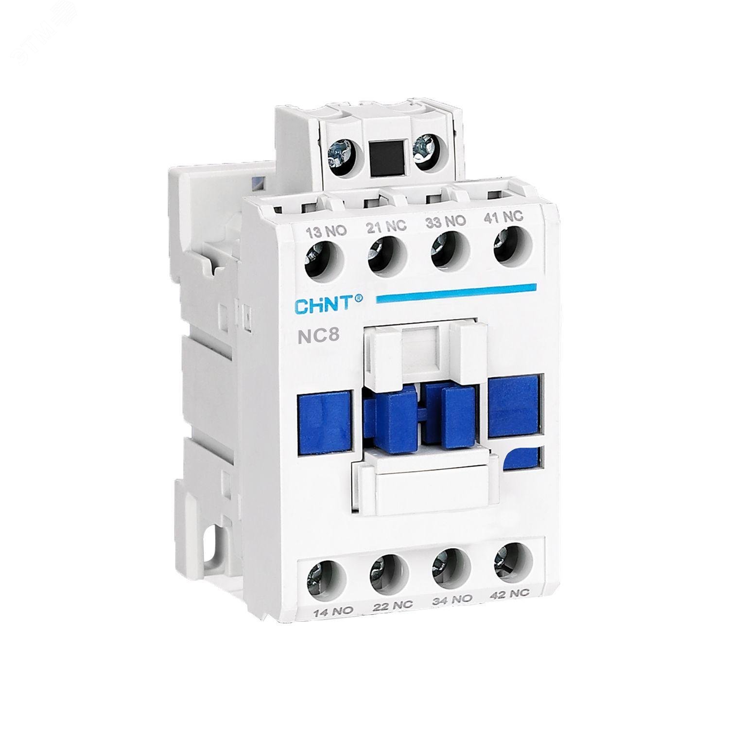 Изображение товара Контактор CHINT NC8-25/4/W 25 А 4P 48...130 В AC/DC