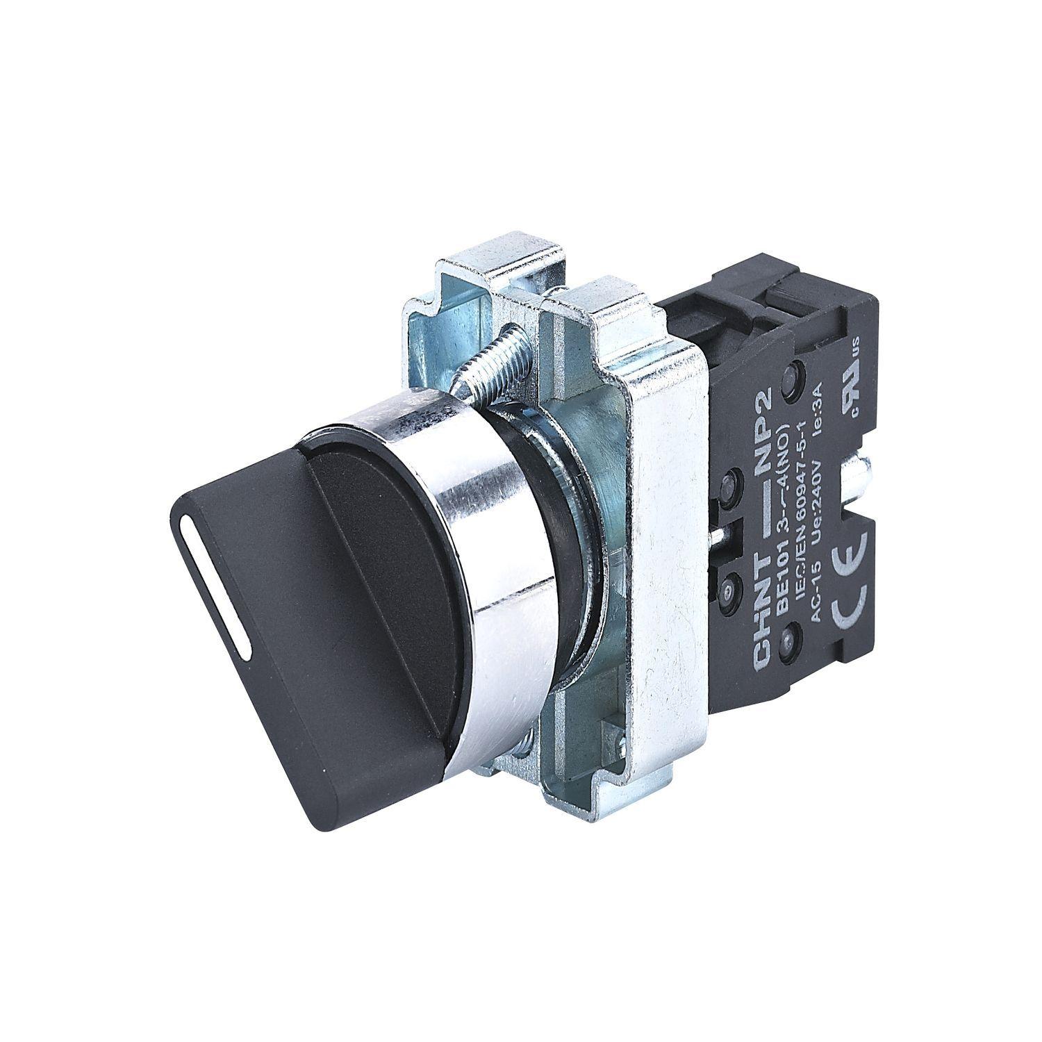 Переключатель NP2-BD21, 2 положения фиксацией, 1НО, IP40 (R)