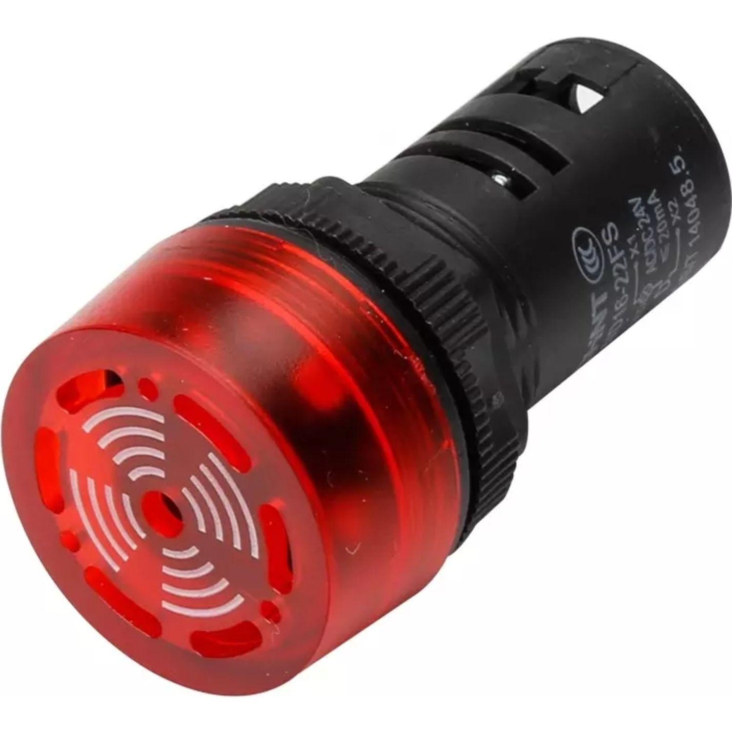 Сигнализатор звуковой ND16-22FS 22 мм красный LED AC/DC24В (R)