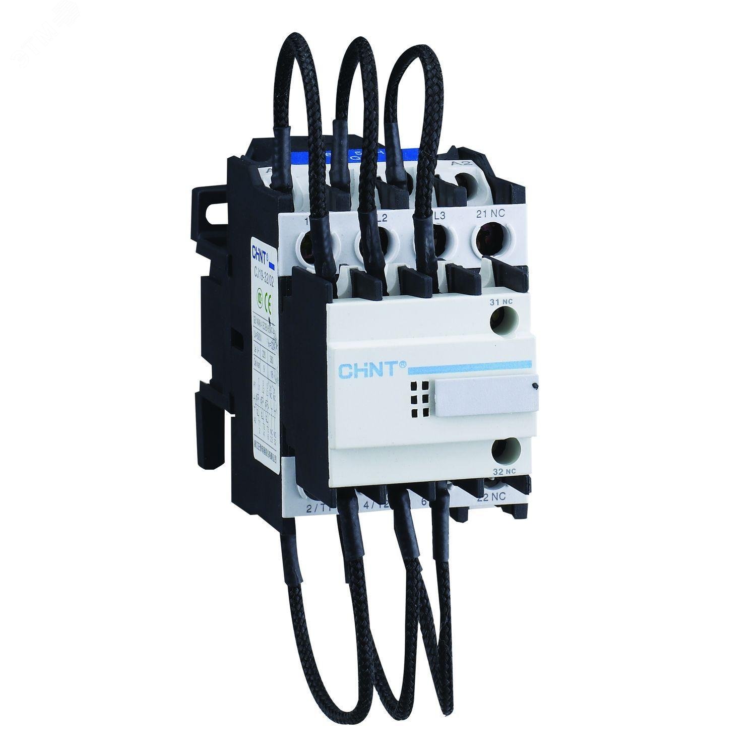 Изображение товара Контактор CHINT 243885 CJ19-3211 Контактор для компенсации реактивной мощности 23 А