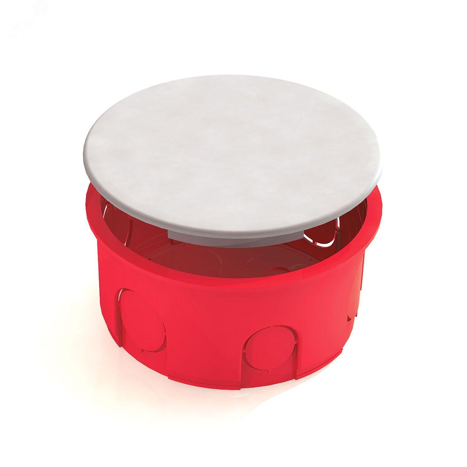 Изображение товара Коробка распаячная D80x40мм для скрытого монтажа в кирпичных стенах с перфорированным основанием (шт)