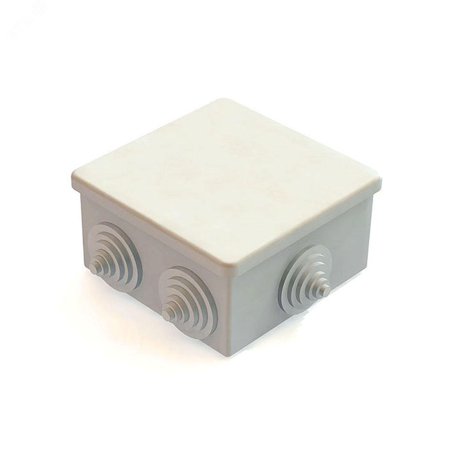 Изображение товара Коробка распаячная для наружного монтажа IP44 6 гермоввводов 85х85х40 (шт)