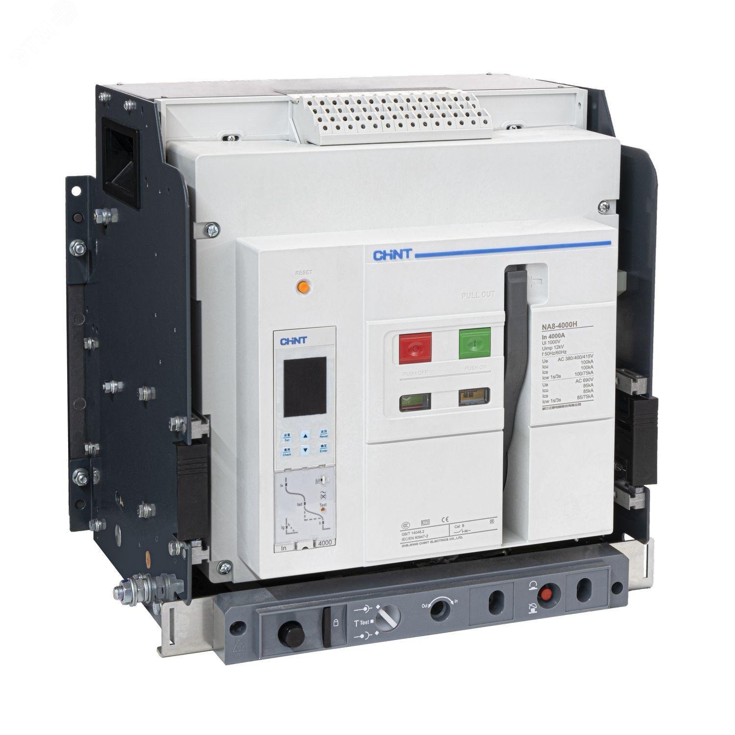 Изображение товара Выключатель воздушный автоматический 3P 1250А 85кА тип M AC400В NA8-2500H