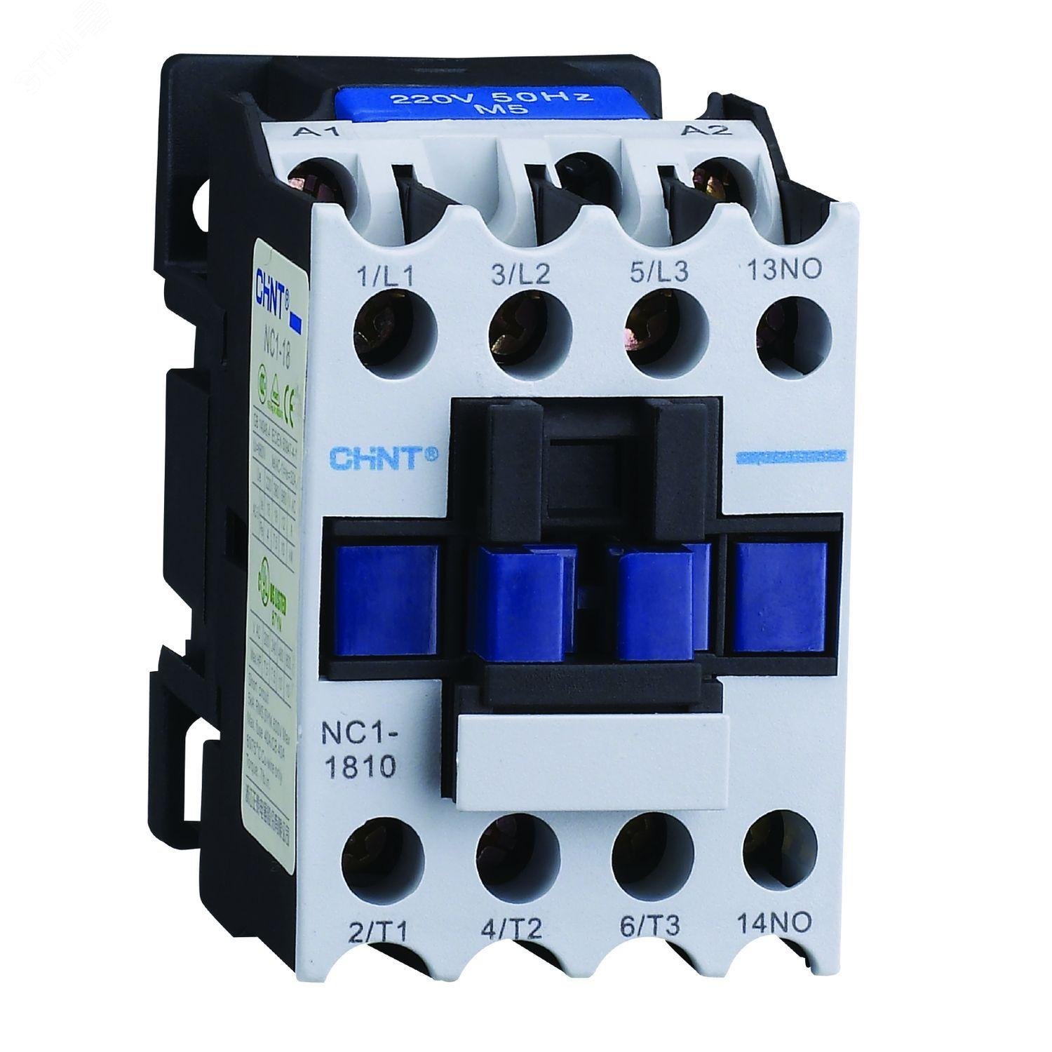 Изображение товара Контактор NC1-1810 18А 400В/АС3 1НО 50Гц (R) для автоматизации электросистем