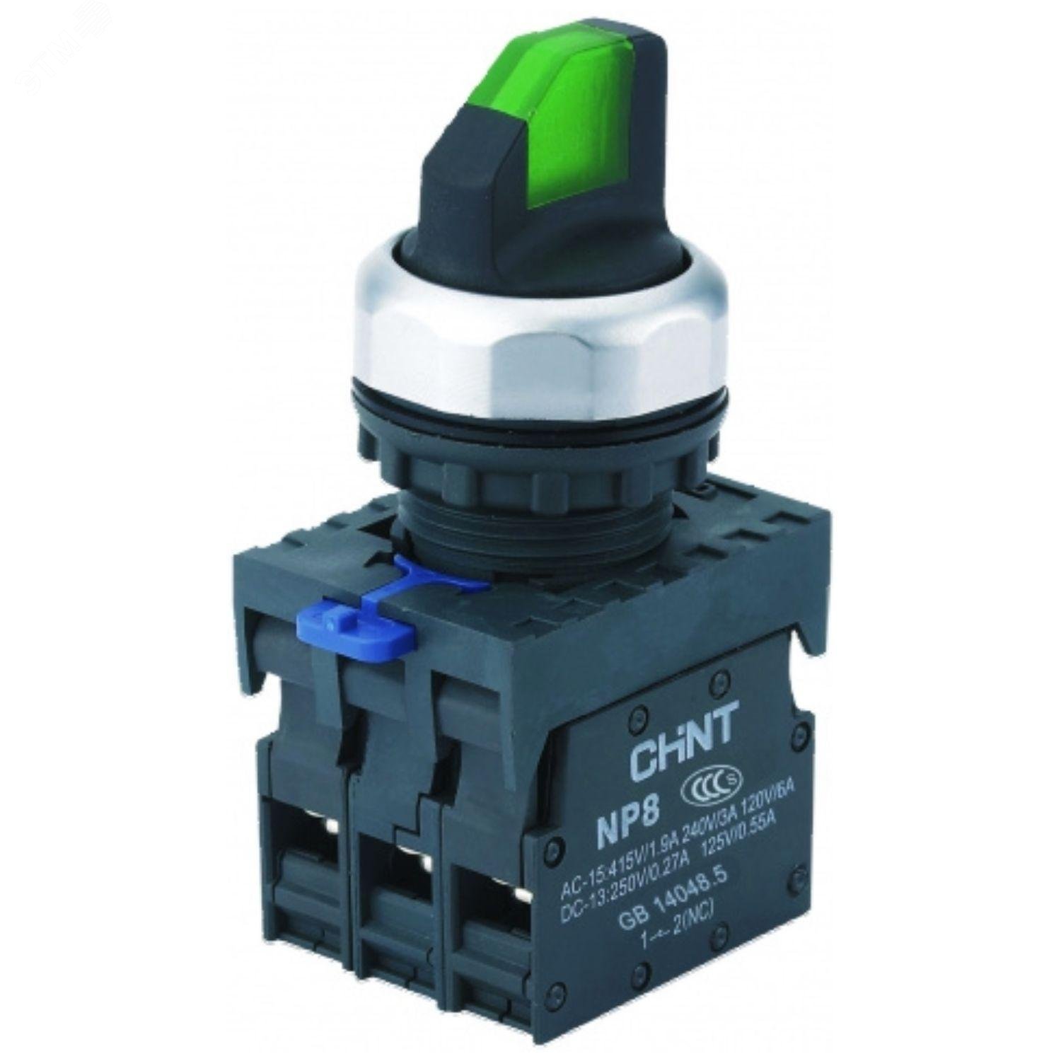 Изображение товара Переключатель без подсветки NP8-11X/213 с фиксацией IP65 для промышленной электросистемы