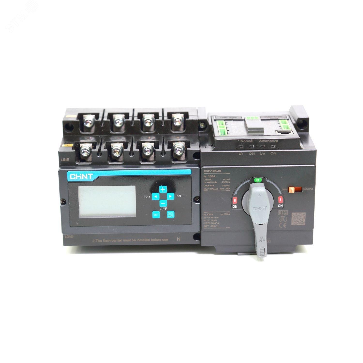 Изображение товара Устройства автоматического ввода резерва NXZ-125/4B 125А для бесперебойного электроснабжения