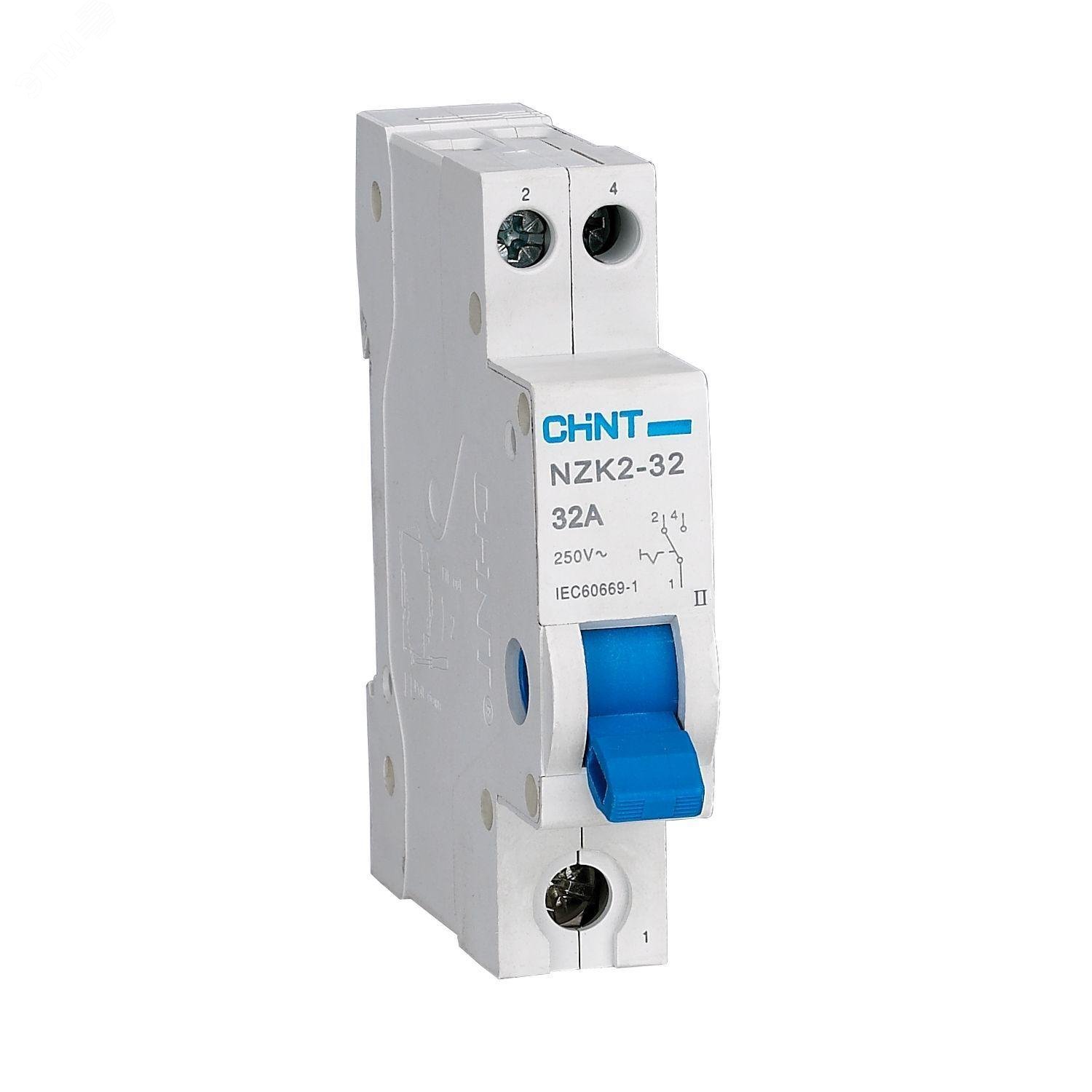 Изображение товара Модульный переключатель NZK2-32 1P 32А двухположительный CHINT