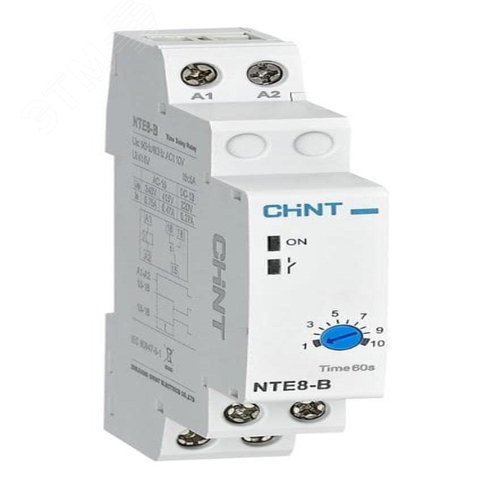 Изображение товара Реле времени NTE8-120В (задержка времени включения) 12-120с, 1НО, AC230В (R) (шт)