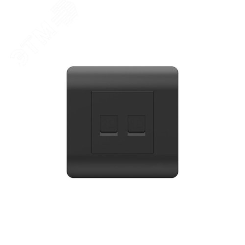 Изображение товара Розетка компьютерная 2хRJ45 (NEW3-E), черный (шт)
