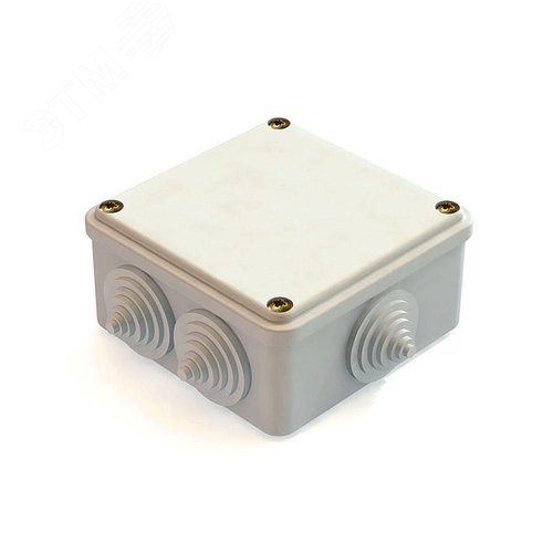 Изображение товара Коробка распаячная для наружного монтажа IP55 6 гермоввводов 100х100х50 (шт)