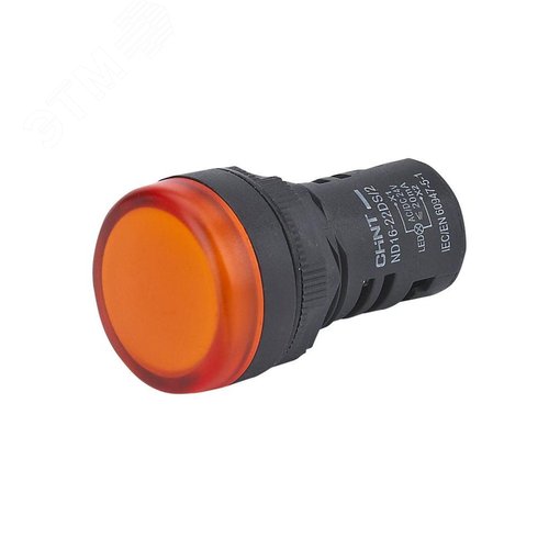 Изображение товара Индикатор ND16-22DS/4C оранжевый, компактный, встроенный конденсатор, IP65 АС230В (R) (шт)