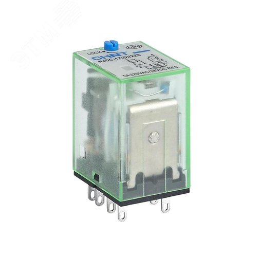 Изображение товара Реле промежуточное с кнопкой тестирования NJDC-17(D)/4ZS 4 контакта с индикацией LED 3А AC24В (R) (шт)