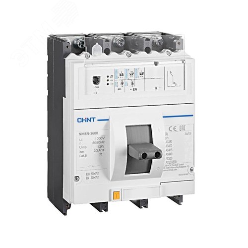 Изображение товара Автоматический выключатель NM8N-1600S TM 3P 1000А 50кА с регулируемым термомагнитным расцепителем (шт)