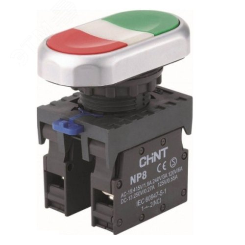 Изображение товара Кнопка двойная NP8-11S 1НО+1НЗ, IP65 (R) (шт)