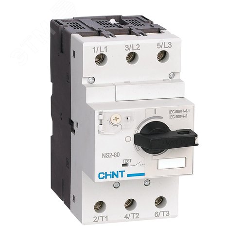 Изображение товара Выключатель автоматический защиты двигателя 48-65А с поворотной ручкой (R) NS2-80 (шт)
