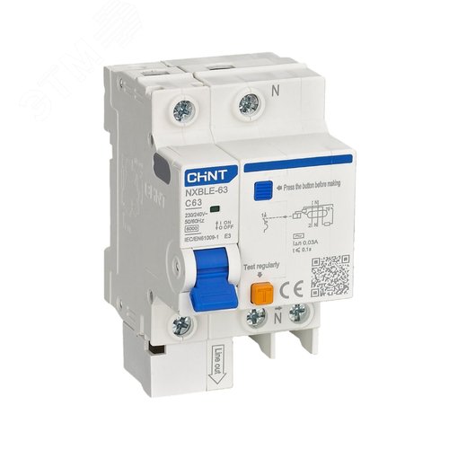Изображение товара Выключатель дифференциальный автоматический NXBLE-63 1P+N C25 30мА тип AC 6кА (шт)