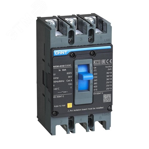 Изображение товара Выключатель автоматический NXM-63S/3P 25А 25кА (R) (шт)