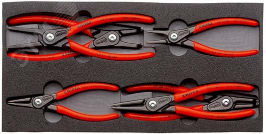 Изображение товара Набор щипцов прецизионных для внутренних и внешних стопорных колец ложемент из поропласта 6 предметов щипцы 48 11 J1 48 11 J2 48 21 J21 49 11 A1 49 11 A2 49 21 A21 (шт)