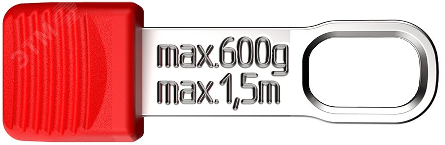 Изображение товара Клипса с ушком для страховочной системы KNIPEX Tethered Tools красная 10 шт