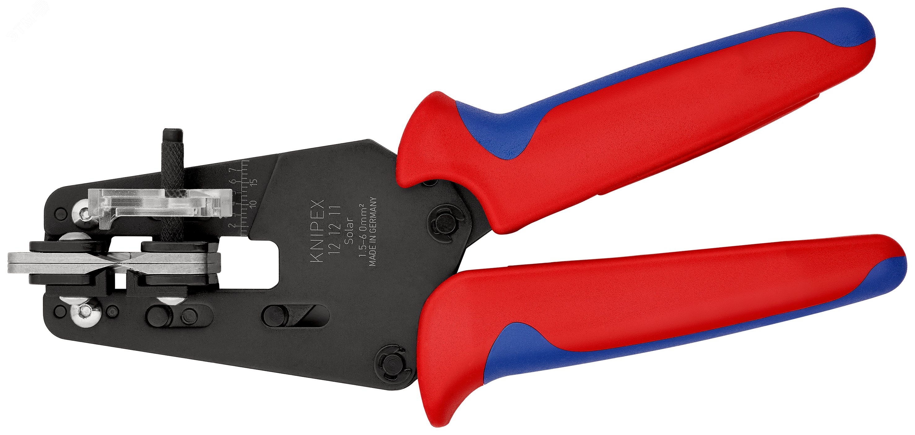 Стриппер прецизионный со сменными фасонными ножами для ПТФЭ силикона Radox KapTon зачистка 15 25 4 6мм (AWG 15-10) L=195мм 2-компонентные рукоятки KN-121211 KNIPEX - превью 3