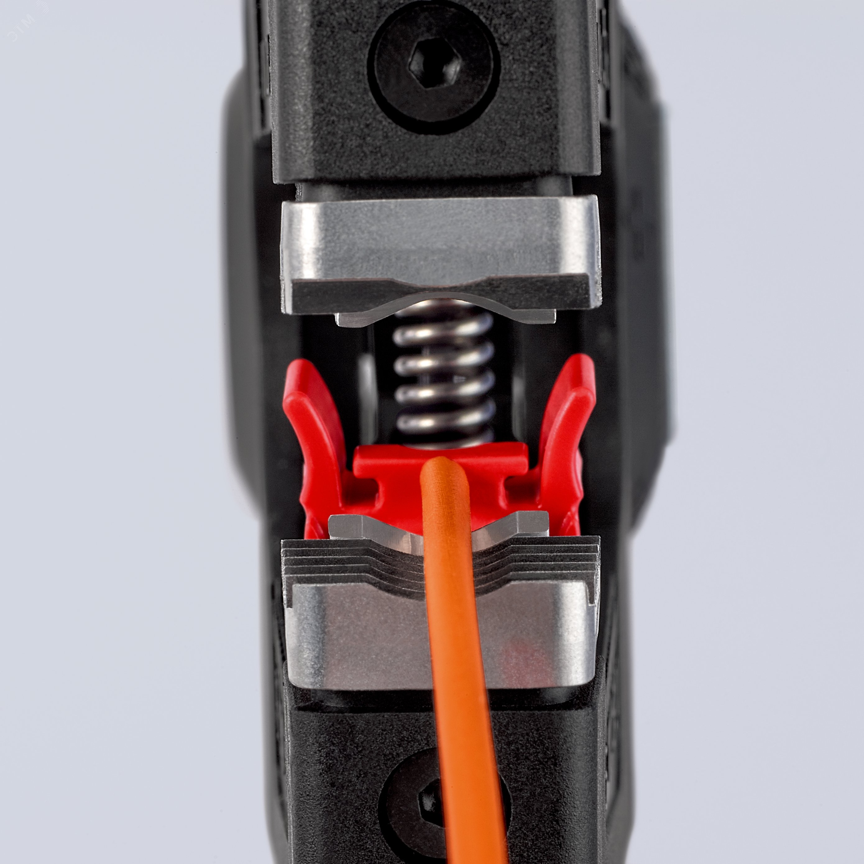 Стриппер автоматический PreciSTrip16 c кабелерезом быстросменный блок ножей зачистка: 008 - 16 мм (AWG 28 - 5) L-195 мм с держателем для торгового оборудования KN-1252195SB KNIPEX - превью 7