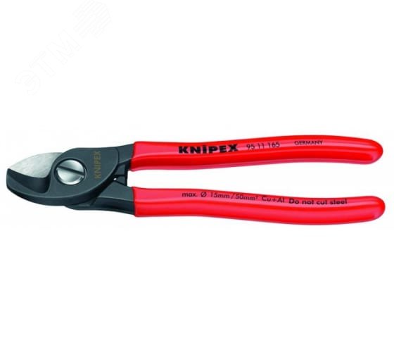 Кабелерез резка - кабель 15мм (50мм2 AWG 1/0) L=165мм черный обливные рукоятки KN-9511165 KNIPEX - превью