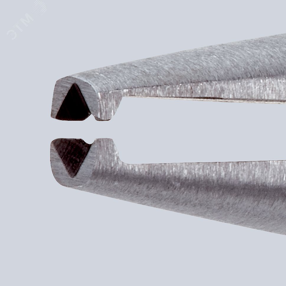 Стриппер для тонких кабелей настроенная на диаметр кабеля прецизионная призма без регулировки зачистка 05мм L=160мм обливные рукоятки пружина KN-1551160 KNIPEX - превью 4