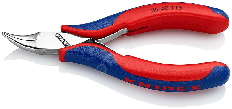 Изображение товара Плоскогубцы KNIPEX захватные для электроники, 115 мм, 45°, плоско-круглые губки