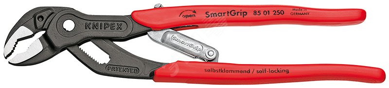 Изображение товара SmarTGrip клещи переставные сантехнические с автоматической установкой 32 мм (1 1/4) под ключ 36 мм L-250 мм Cr-V чёрные (шт)
