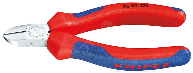 Бокорезы для электромеханика резка - мягкая проволока 3мм проволока средней твердости 23мм твердая проволока 15мм рояльная струна (HRC 59) 06мм L=125мм хромированные 2-компонентные рукоятки