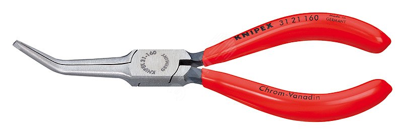 Изображение товара Длинногубцы плоские гладкие 55 мм под 45° KNIPEX