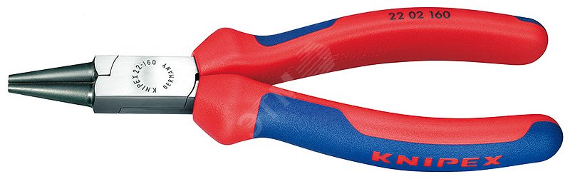 Изображение товара Круглогубцы 3x30 мм L-160 мм двукомпонентные рукоятки Германия KNIPEX