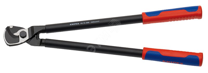 Кабелерез резка - кабель 27мм (150мм AWG 5/0) L=500мм алюминиевый корпус черный 2-компонентные рукоятки KN-9512500 KNIPEX - превью