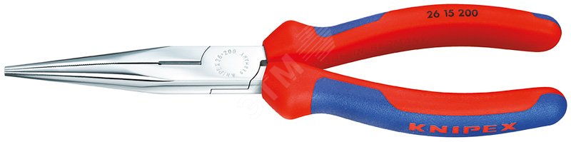 Изображение товара Длинногубцы с режущими кромками полукруглые прямые 200 мм KNIPEX
