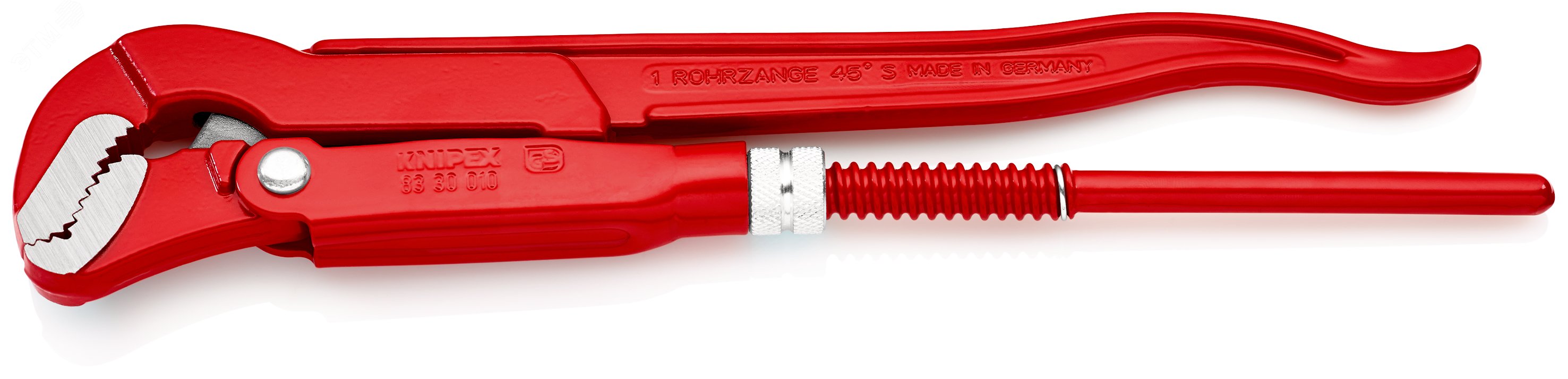 Ключ трубный 1 S-образные тонкие губки 42 мм (1 5/8) L-320 мм Cr-V многоэтапная закалка в масле KN-8330010 KNIPEX - превью 2
