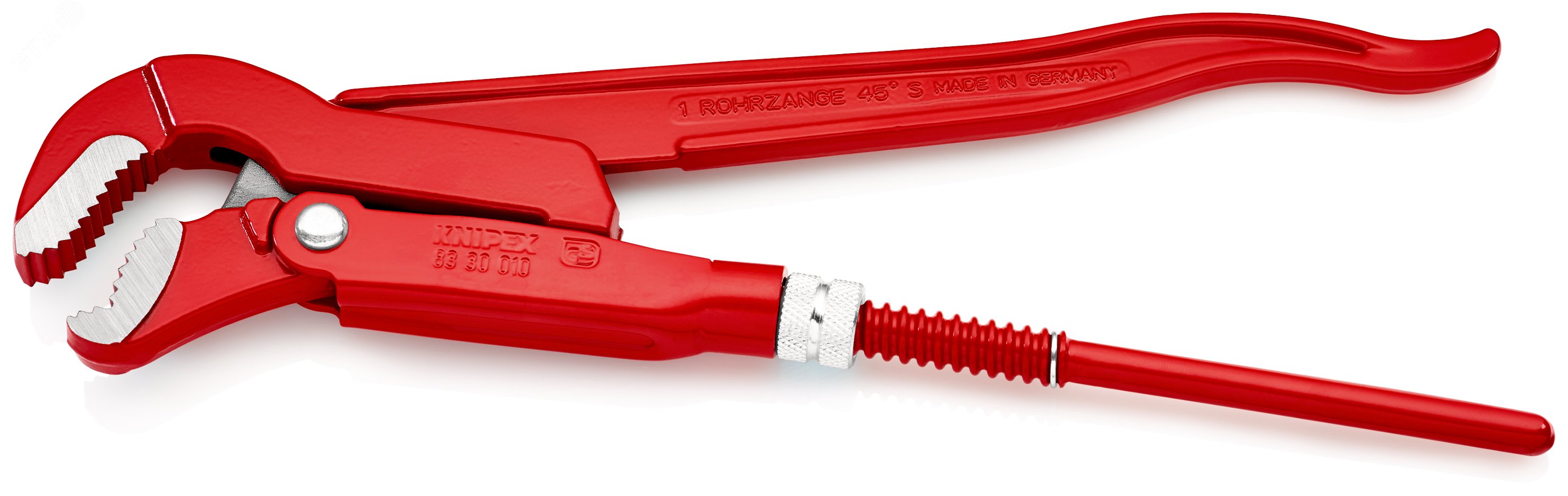 Ключ трубный 1 S-образные тонкие губки 42 мм (1 5/8) L-320 мм Cr-V многоэтапная закалка в масле KN-8330010 KNIPEX - превью 3