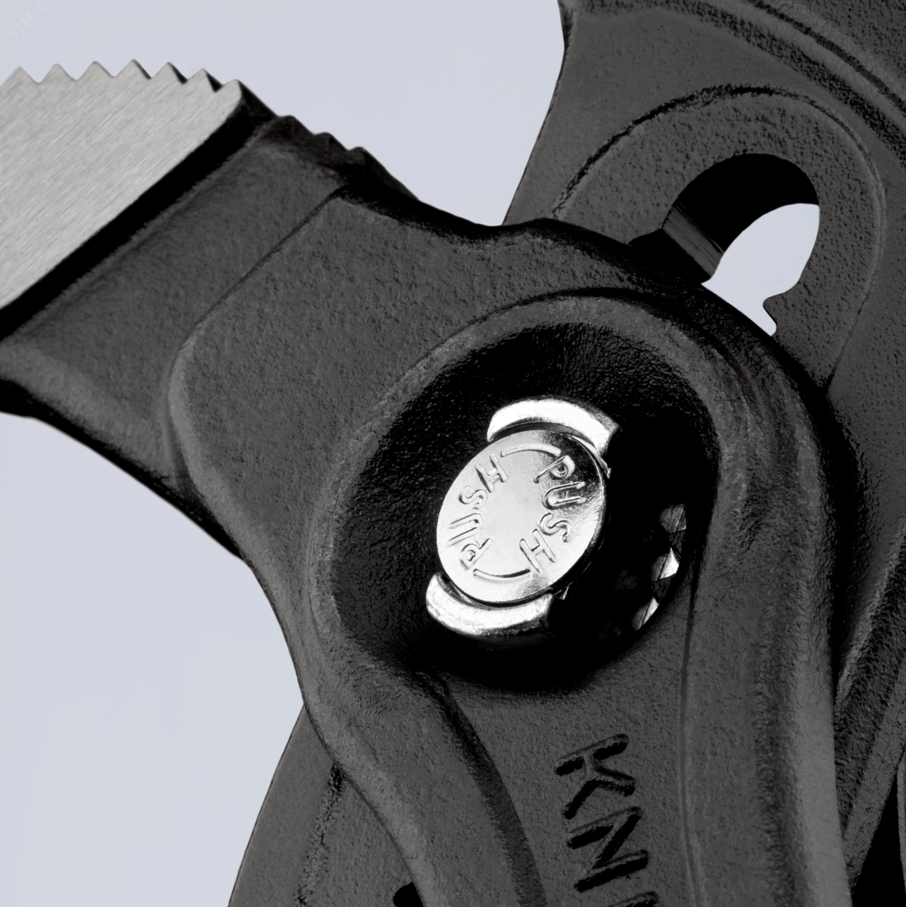 Клещи переставные COBRA сантехнические с фиксатором 90 мм (3 1/2) под ключ 95 мм L-400 мм Cr-V серые обливные рукоятки блистер KN-8701400SB KNIPEX - превью 13